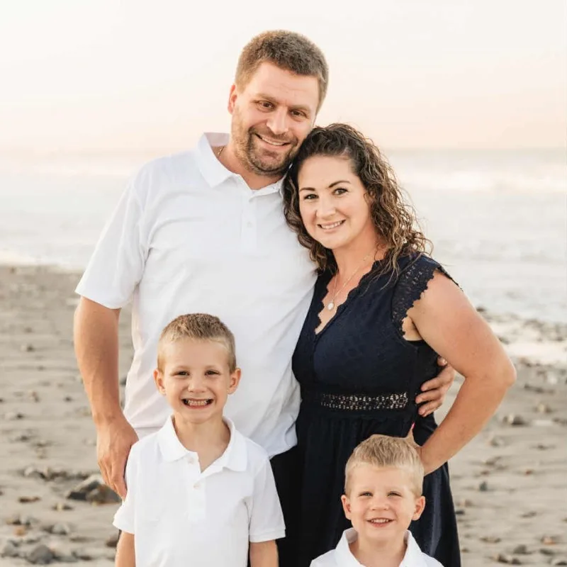 Matt, Christanie, Hunter and Fisher Channell of Channell Homestead